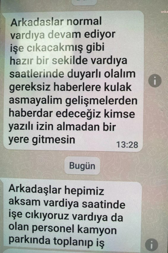 Anagold Madencilik'in taşeronu Çiftay Şirketi, işçilere çağrıda bulundu