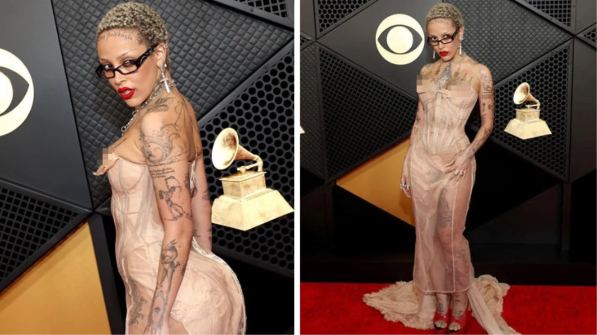 Grammy Ödüllerine katılan Doja Cat alnına Türk modacının dövmesini yaptırdı - Magazin - Dudullu Haber