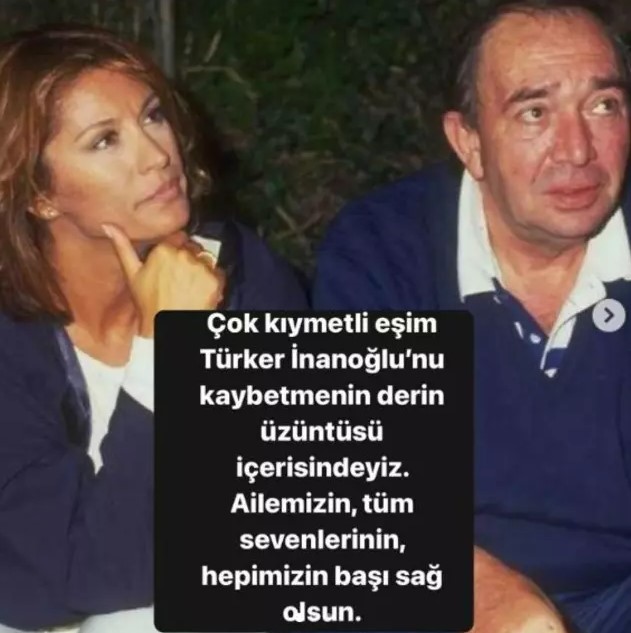 Türker İnanoğlu'nun kaybının ardından eski ve yeni eşinden veda mesajları geldi