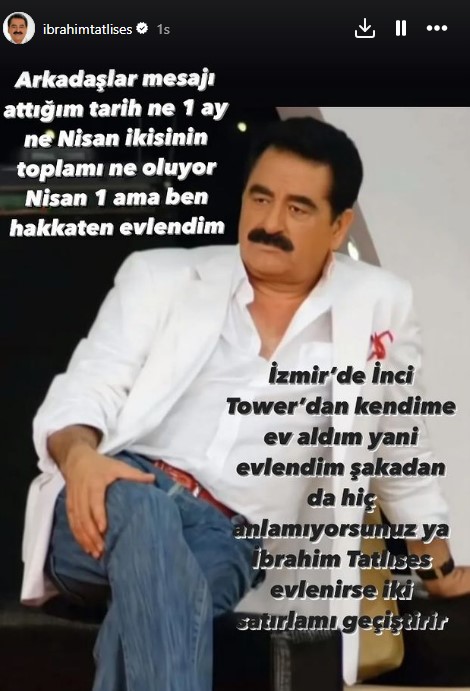 İbrahim Tatlıses'in 'Evlendim' çıkışı 1 Nisan şakası çıktı