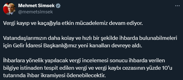 Gelir İdaresi Başkanlığı, Vergi İhbarı Kanallarını Güncelledi
