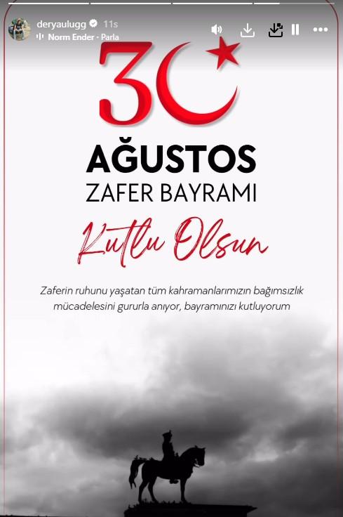 Ünlülerden 30 Ağustos Zafer Bayramı kutlamaları