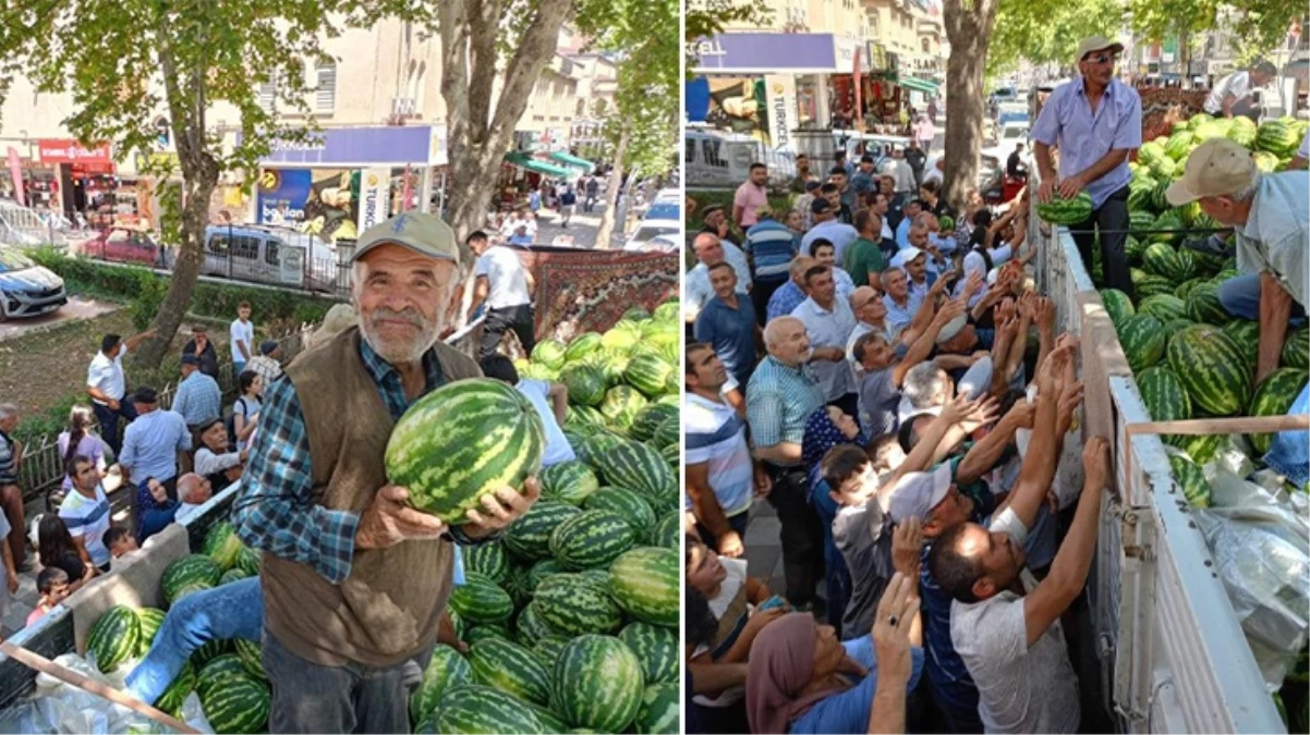 Verim yüksek çıkınca 17 ton karpuzu ücretsiz dağıttı - Ekonomi - Dudullu Haber