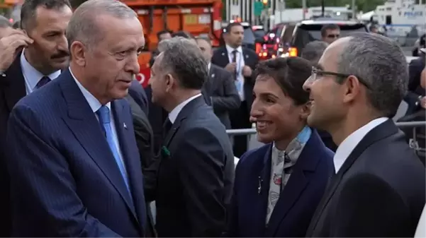 Cumhurbaşkanı Erdoğan New York'ta! Hafize Gaye Erkan da karşılayanlar arasında yer aldı