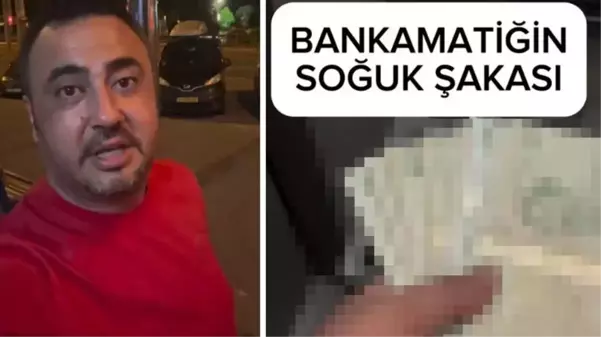 Para cekmeye gitti bankamatikten cikan banknotlari gorunce sasip kaldi