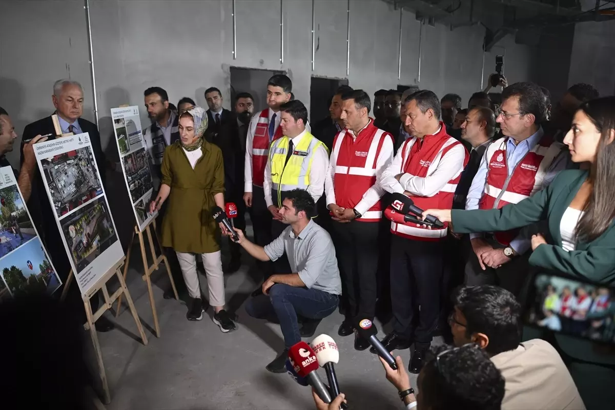 CHP Genel Başkanı Özgür Özel, Ümraniye-Ataşehir-Göztepe Metro Hattı Şantiyesini İnceledi