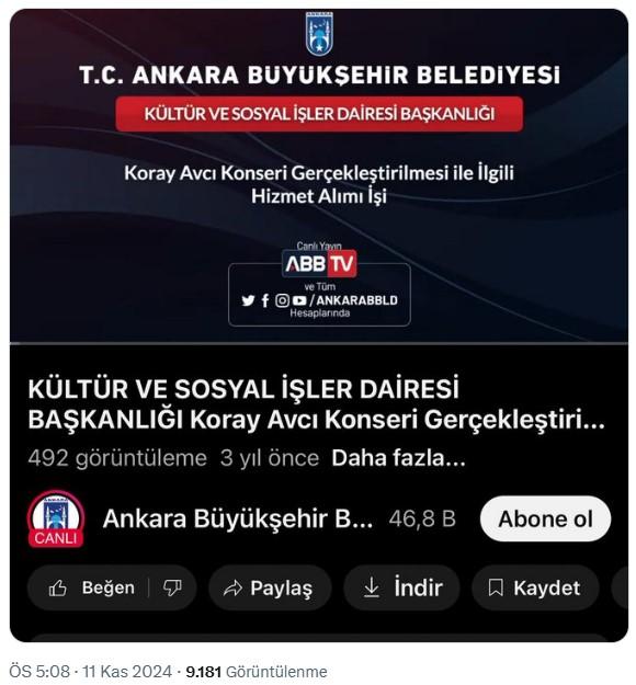 Ak Parti'den Mansur Yavaş'a Canlı Yayın Sorusu