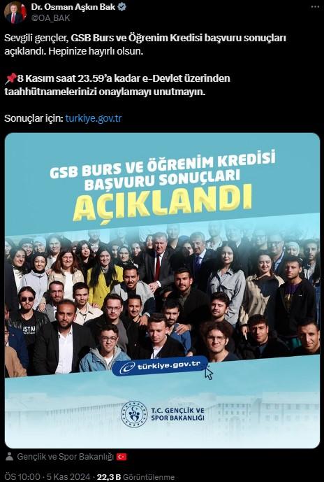 KYK burs ve kredi başvuru sonuçları açıklandı