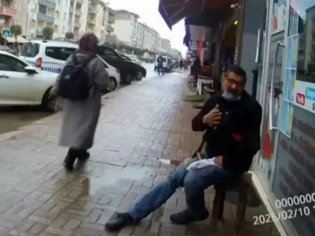 Sakatım deyip dilendi, zabıtayı görünce maraton koşusuna çıktı