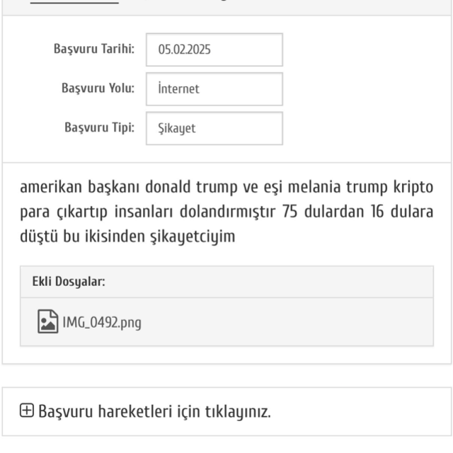 Bir vatandaş, Trump ve eşini CİMER'e şikayet etti