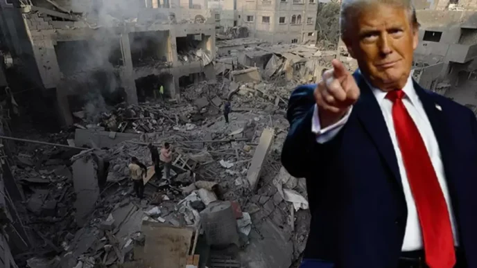 Trump Gazzeye cokme planinda israrci Devralacagiz ve elimizde tutacagiz