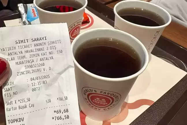 Antalya Havalimanı'nda bir bardak çayın fiyatını görenler şaştı kaldı 5 Antalya Havalimanı'nda bir bardak çayın fiyatını görenler şaştı kaldı