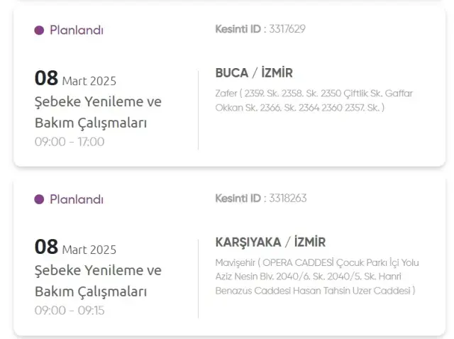 İzmir GEDİZ elektrik kesintisi! 8-9 Mart İzmir'de elektrik kesintisi ne zaman bitecek, elektrikler ne zaman gelecek?