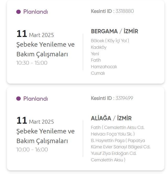 İzmir GEDİZ elektrik kesintisi! 11 Mart İzmir'de elektrik kesintisi ne zaman bitecek, elektrikler ne zaman gelecek?