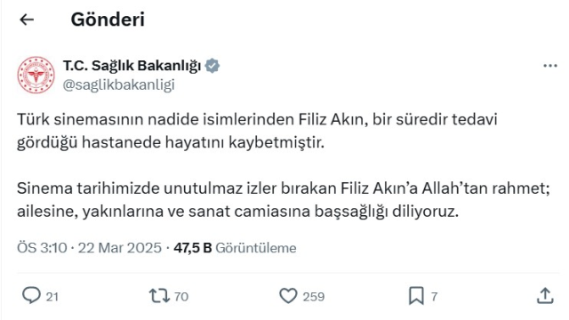 Filiz Akın kimdir? Filiz Akın'ın hastalığı ne, neden hayatını kaybetti?