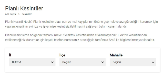 Bursa elektrik kesintisi! 4 Mart Nilüfer, Osmangazi, Yıldırım elektrik kesintisi ne zaman gelecek?