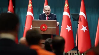 Cumhurbaskani Erdogan Kabine sonrasi aciklamalarda bulunuyor