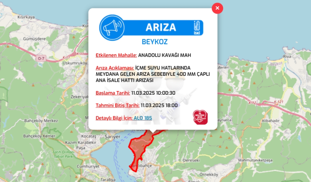 İstanbul BEYKOZ su kesintisi! 11-12 Mart İSKİ Beykoz su kesintisi ne zaman bitecek, sular ne zaman gelecek?