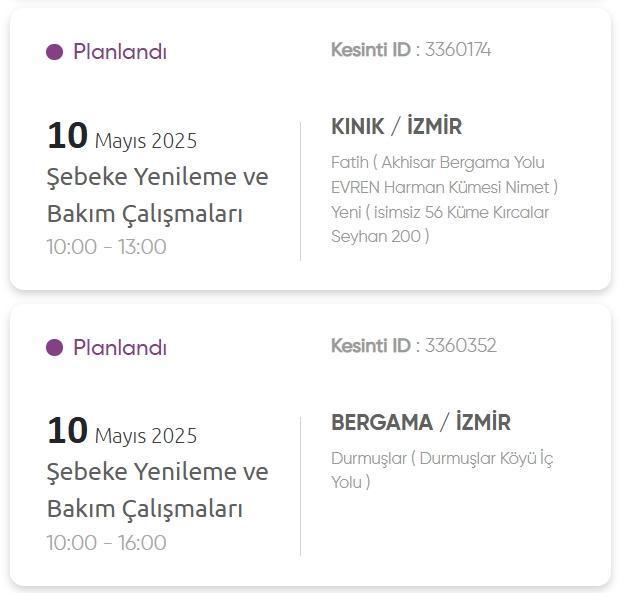 İzmir GEDİZ elektrik kesintisi! 10 Mayıs İzmir'de elektrik kesintisi ne zaman bitecek, elektrikler ne zaman gelecek?