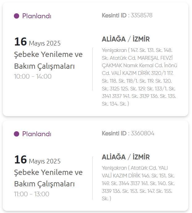 İzmir GEDİZ elektrik kesintisi! 16 Mayıs İzmir'de elektrik kesintisi ne zaman bitecek, elektrikler ne zaman gelecek?