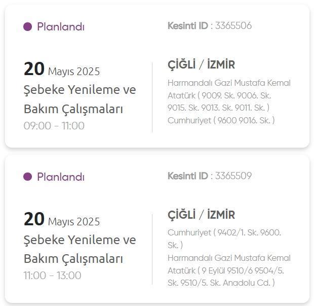 İzmir GEDİZ elektrik kesintisi! 20 Mayıs İzmir'de elektrik kesintisi ne zaman bitecek, elektrikler ne zaman gelecek?