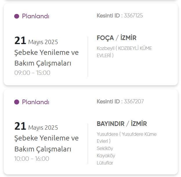İzmir GEDİZ elektrik kesintisi! 21 Mayıs İzmir'de elektrik kesintisi ne zaman bitecek, elektrikler ne zaman gelecek?