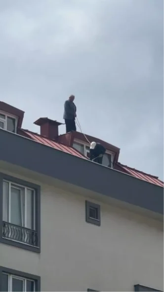 Cati tadilati yapan isci beline ip baglayarak guvenlik onlemi aldi