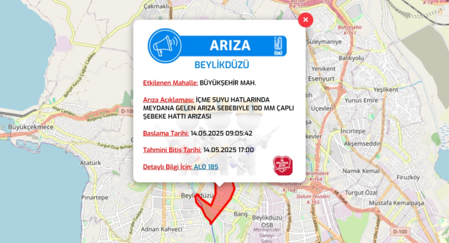 İstanbul BEYLİKDÜZÜ su kesintisi! 14-15 Mayıs İSKİ Beylikdüzü su kesintisi ne zaman bitecek, sular ne zaman gelecek?