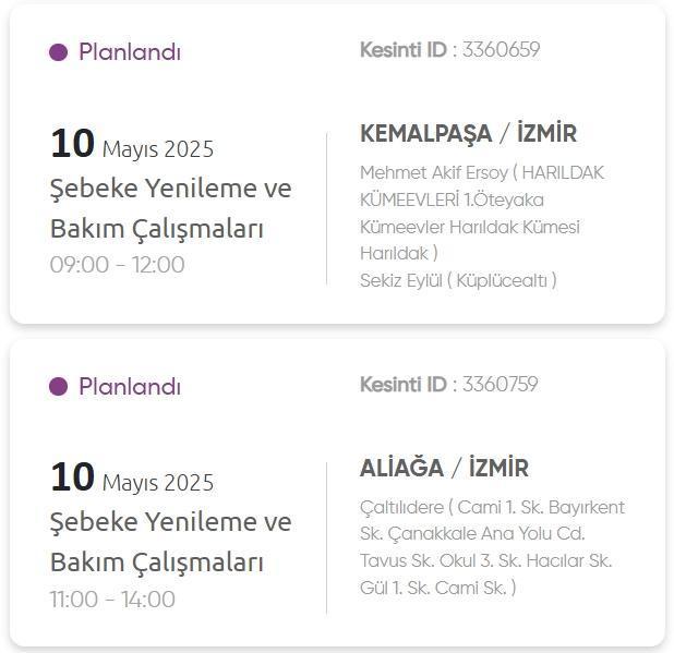 İzmir GEDİZ elektrik kesintisi! 10 Mayıs İzmir'de elektrik kesintisi ne zaman bitecek, elektrikler ne zaman gelecek?