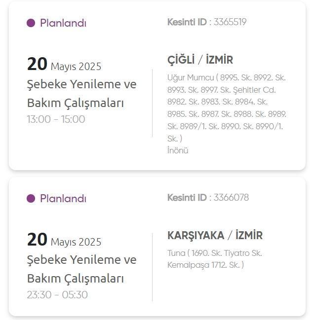 İzmir GEDİZ elektrik kesintisi! 20 Mayıs İzmir'de elektrik kesintisi ne zaman bitecek, elektrikler ne zaman gelecek?