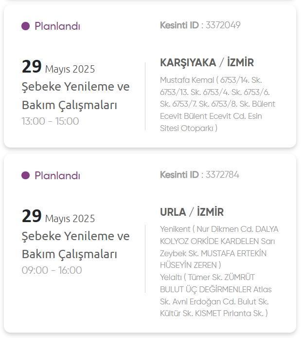 İzmir GEDİZ elektrik kesintisi! 29 Mayıs İzmir'de elektrik kesintisi ne zaman bitecek, elektrikler ne zaman gelecek?
