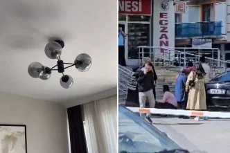 Konyada buyuk panige neden olan deprem ani kamerada