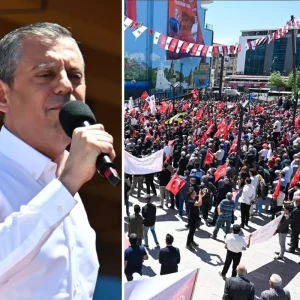 Ozgur Ozel039in Van mitingine damga vuran an Sirri Sureyya Onder039in
