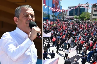 Ozgur Ozel039in Van mitingine damga vuran an Sirri Sureyya Onder039in