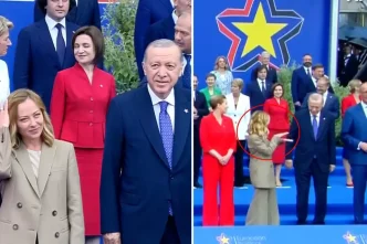 Zirvede yan yana gelen Erdogan ile Meloni arasinda dikkat ceken