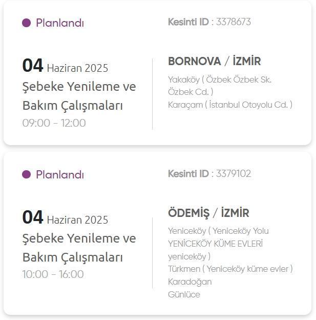 İzmir GEDİZ elektrik kesintisi! 4 Haziran İzmir'de elektrik kesintisi ne zaman bitecek, elektrikler ne zaman gelecek?