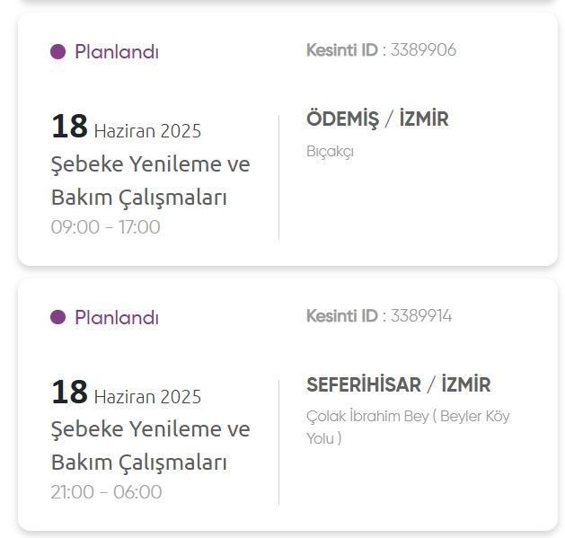 İzmir GEDİZ elektrik kesintisi! 18 Haziran İzmir'de elektrik kesintisi ne zaman bitecek, elektrikler ne zaman gelecek?