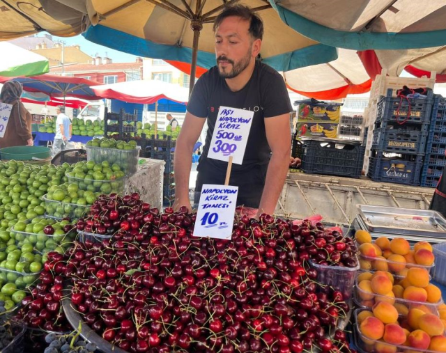 Kiraza 'Tanesi 10 TL' etiketi yazan pazarcı konuştu: Çarpıtıldı