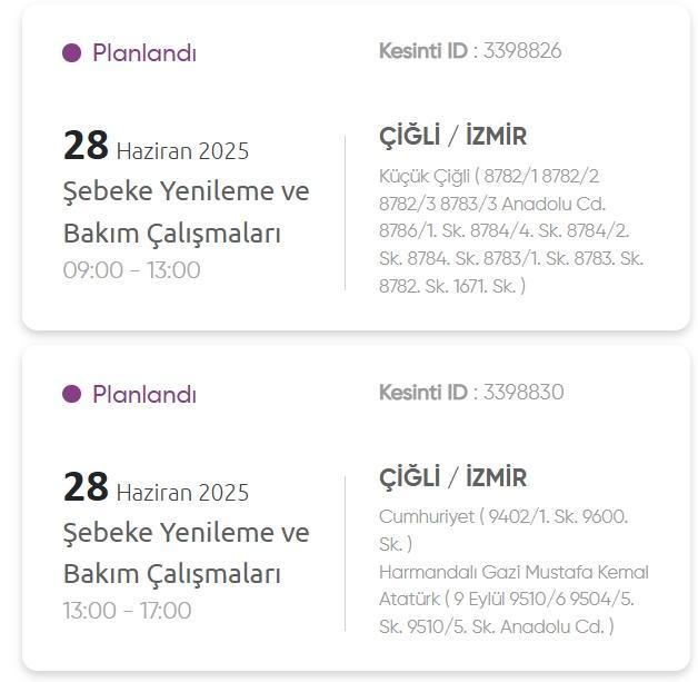 İzmir GEDİZ elektrik kesintisi! 28-29 Haziran İzmir'de elektrik kesintisi ne zaman bitecek, elektrikler ne zaman gelecek?