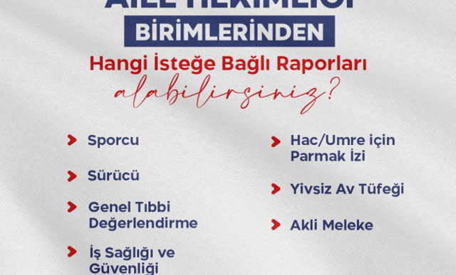 Aile hekimlerinden alinan saglik raporlarinda odemeler nereden ve nasil yapilacak