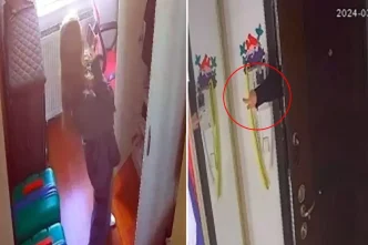 Banka muduru kadinin oyununu gizli kamera bozdu