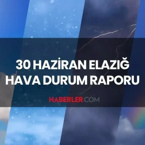 ELAZIG HAVA DURUMU 30 Haziran 2025 Pazartesi gunu Elazig hava
