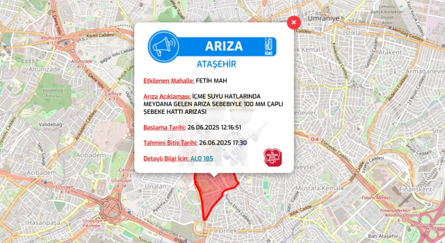 İstanbul ATAŞEHİR su kesintisi! 26-27 Haziran İSKİ Ataşehir su kesintisi ne zaman bitecek, sular ne zaman gelecek?