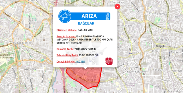 İstanbul BAĞCILAR su kesintisi! 19-20 Haziran İSKİ Bağcılar su kesintisi ne zaman bitecek, sular ne zaman gelecek?