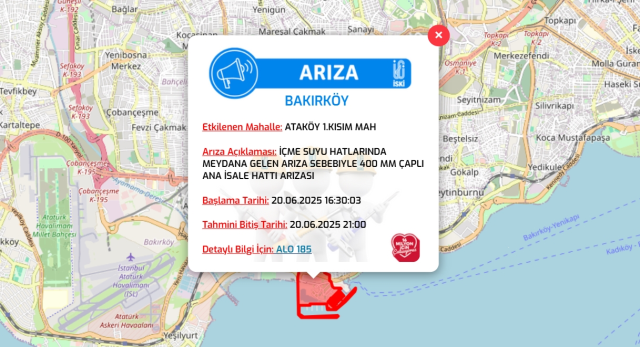 İstanbul BAKIRKÖY su kesintisi! 20-21 Haziran İSKİ Bakırköy su kesintisi ne zaman bitecek, sular ne zaman gelecek?