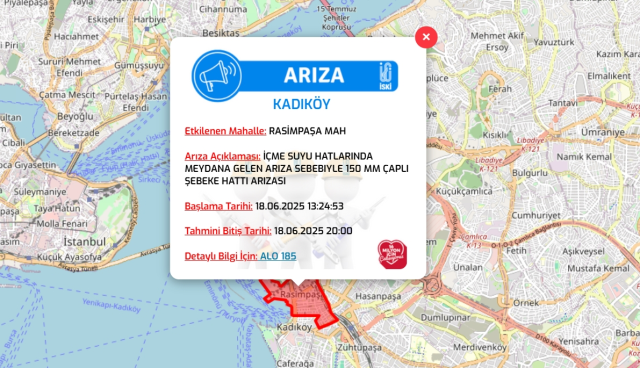 İstanbul KADIKÖY su kesintisi! 18-19 Haziran Mart İSKİ Kadıköy su kesintisi ne zaman bitecek, sular ne zaman gelecek?