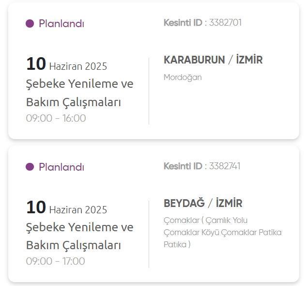 İzmir GEDİZ elektrik kesintisi! 10 Haziran İzmir'de elektrik kesintisi ne zaman bitecek, elektrikler ne zaman gelecek?