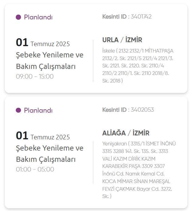İzmir GEDİZ elektrik kesintisi! 1 Temmuz İzmir'de elektrik kesintisi ne zaman bitecek, elektrikler ne zaman gelecek?