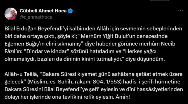 Cübbeli Ahmet ve Egemen Bağış birbirine girdi: Yanmaz kefen pazarlayıcısı