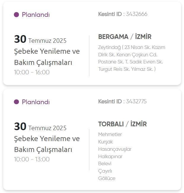 İzmir GEDİZ elektrik kesintisi! 30 Temmuz İzmir'de elektrik kesintisi ne zaman bitecek, elektrikler ne zaman gelecek?